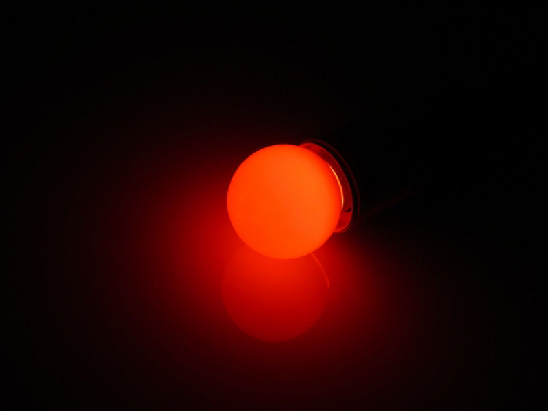 LED G45 220V-240V Red, красный FLESI-NEON