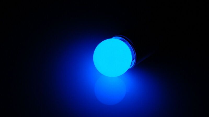 LED-Lamp-E27-40-5-B, синий FLESI-NEON