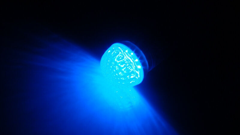 LED-Lamp-E27-50-9-B, синий FLESI-NEON