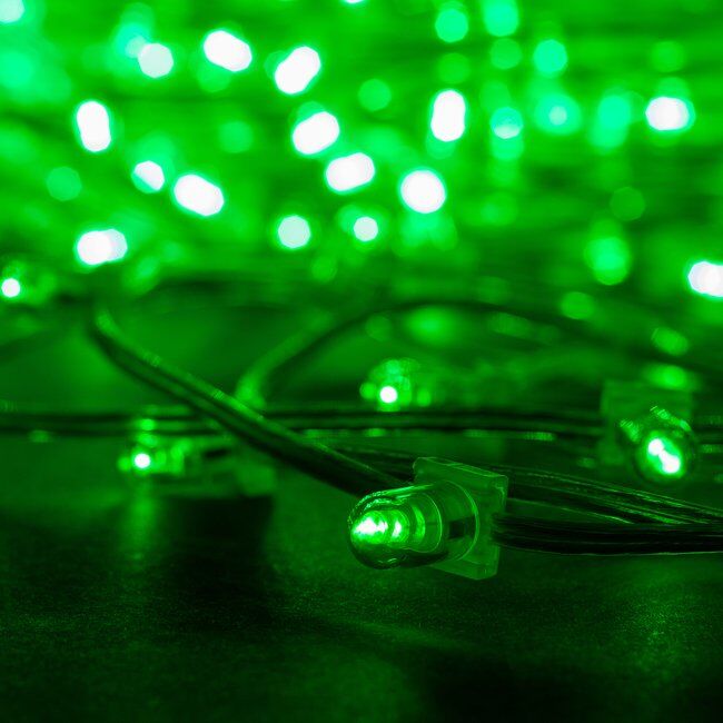 Светодиодный клип-лайт с защитными колпачками, 100 метров, 12V - Зелёный neo-neon