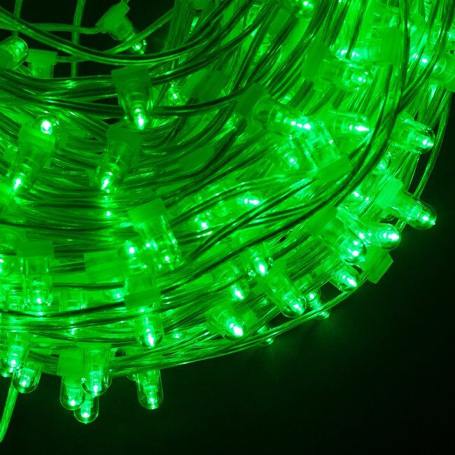 Светодиодный клип-лайт с защитными колпачками, с трансформатором 100 метров, 12V - Зелёный neo-neon