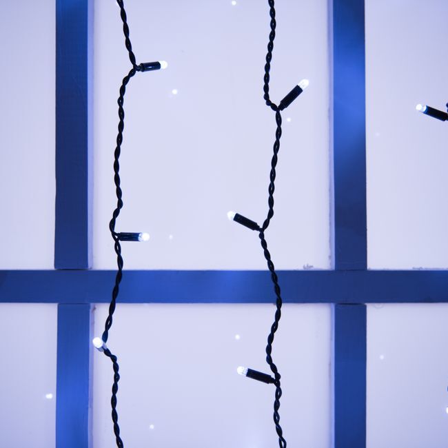 Светодиодная гирлянда Плей Лайт 2 х 3 метра - Синий (чёрный провод) neo-neon