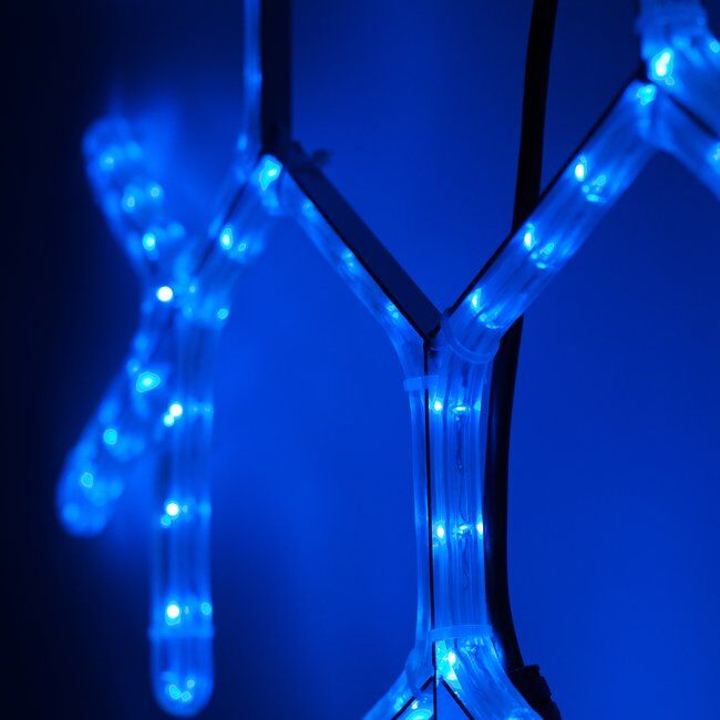 Светодиодный мотив Фигура Снежинка 45 x 50 см - Синий neo-neon