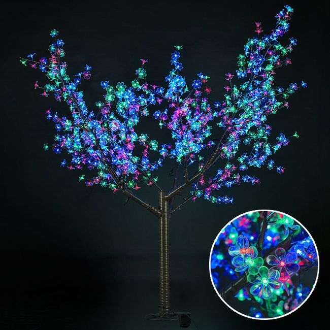 Светодиодное дерево Сакура высота 4,5 метра, цвет RGB neo-neon