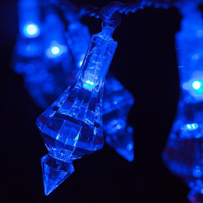 Светодиодная гирлянда Алмазы - Синяя neo-neon