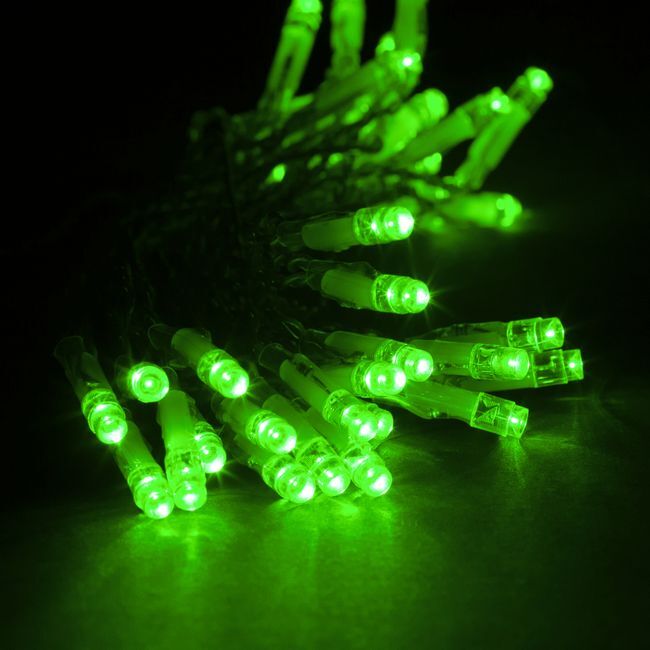 Светодиодная гирлянда на батарейках (4 метра) - Зелёная neo-neon