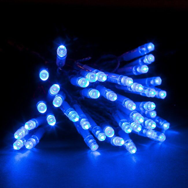 Светодиодная гирлянда на батарейках (4 метра) - Синяя neo-neon