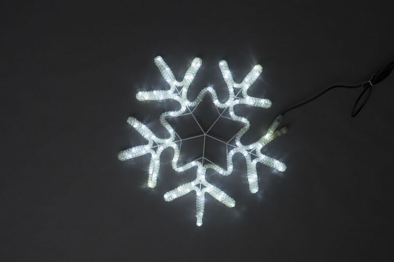 LED-XM-(FR)-2D-CK006-С-W-F(W) White Снежинка 56х57см, 230V, Flash FLESI-NEON