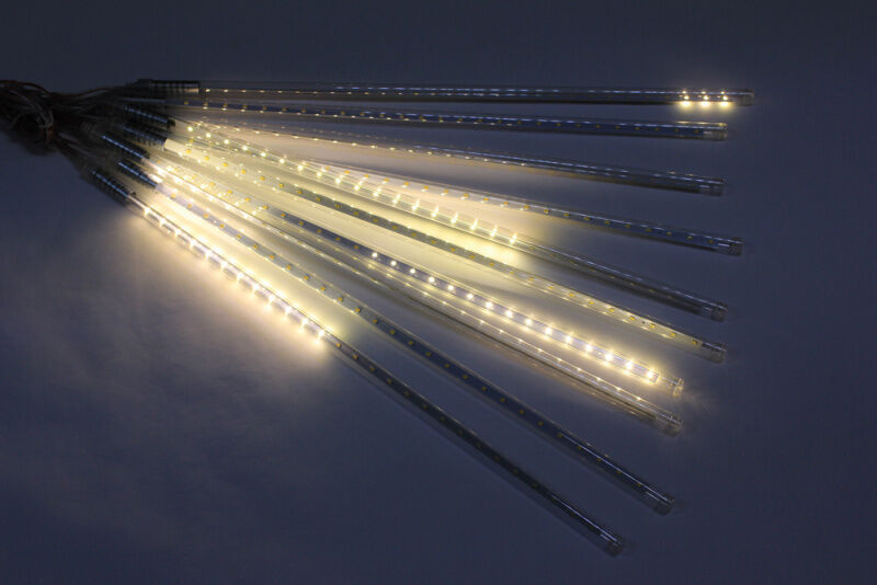 2021 Сосульки Трубки D12mm, 10шт 0,5М Белая теплая LED-PLM-SNOW-540SMD-0.5*4.5M-10-12V-WW не соедин. FLESI-NEON