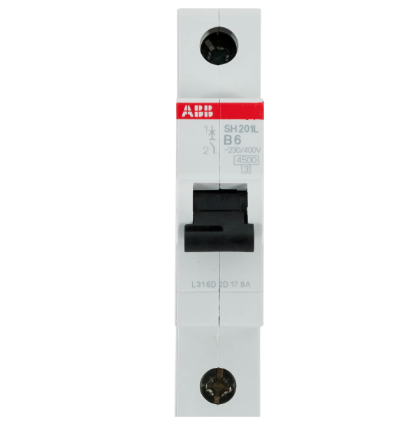 Автоматический выключатель 1пол 6A, Серия SH201, 4,5кА, АВВ ABB