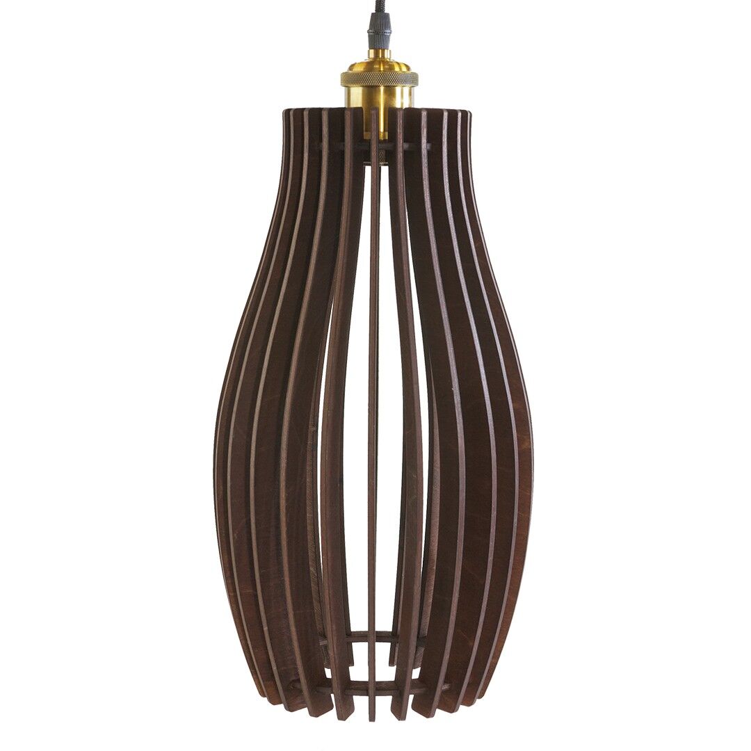 Подвесной светильник из дерева GLANZEN ART-0004-60-dark rucelf