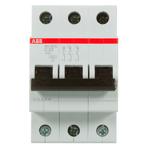 Автоматический выключатель 3пол 32A, 4,5кА, АВВ ABB