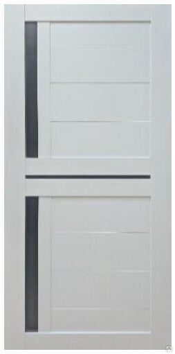 PV 19 белый эмалит / чёрное стекло межкомнатная дверь покрытие экошпон. Производство Россия.