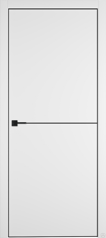 Urban 1 4*4 ice VFD межкомнатная дверь с чёрной алюминиевой кромкой. Производство Россия