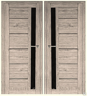 Дверь межкомнатная Эко 6 Рустик пепельный экошпон ПВХ. #1