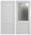 Классика Венеция технология экошпон Белый матовый витражное стекло ромб межкомнатная дверь. Производство Россия. #1