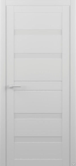Межкомнатная дверь Дрезден белый Vinyl стекло матовое