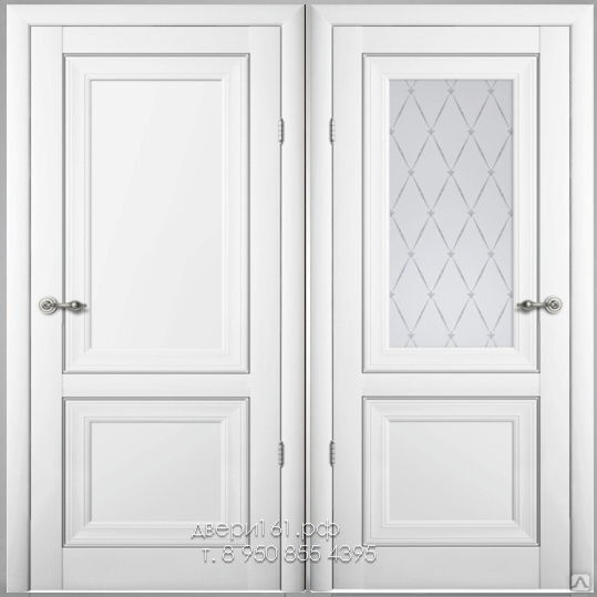 Межкомнатная дверь Прадо Vinyl белый.