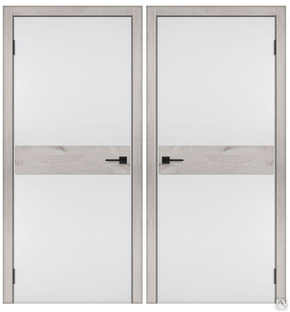 Нефрит 1 белая эмаль рустик серый (ПВХ) Тандор межкомнатная дверь #1