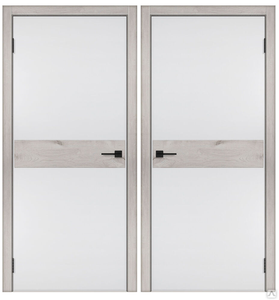 Нефрит 1 белая эмаль рустик серый (ПВХ) Тандор межкомнатная дверь