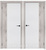 Нефрит 2 белая эмаль рустик серый (ПВХ) Тандор межкомнатная дверь #1