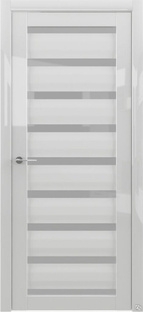 Сидней белый глянец / матовое стекло межкомнатная дверь. Экошпон Альберо. #1