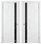 Тоскана эмалит белый чёрное стекло межкомнатная дверь покрытие экошпон. Производство Россия. #1