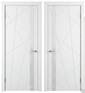 Флитта межкомнатная дверь Flitta polar white glass покрытие белая эмаль. Производство Россия #1