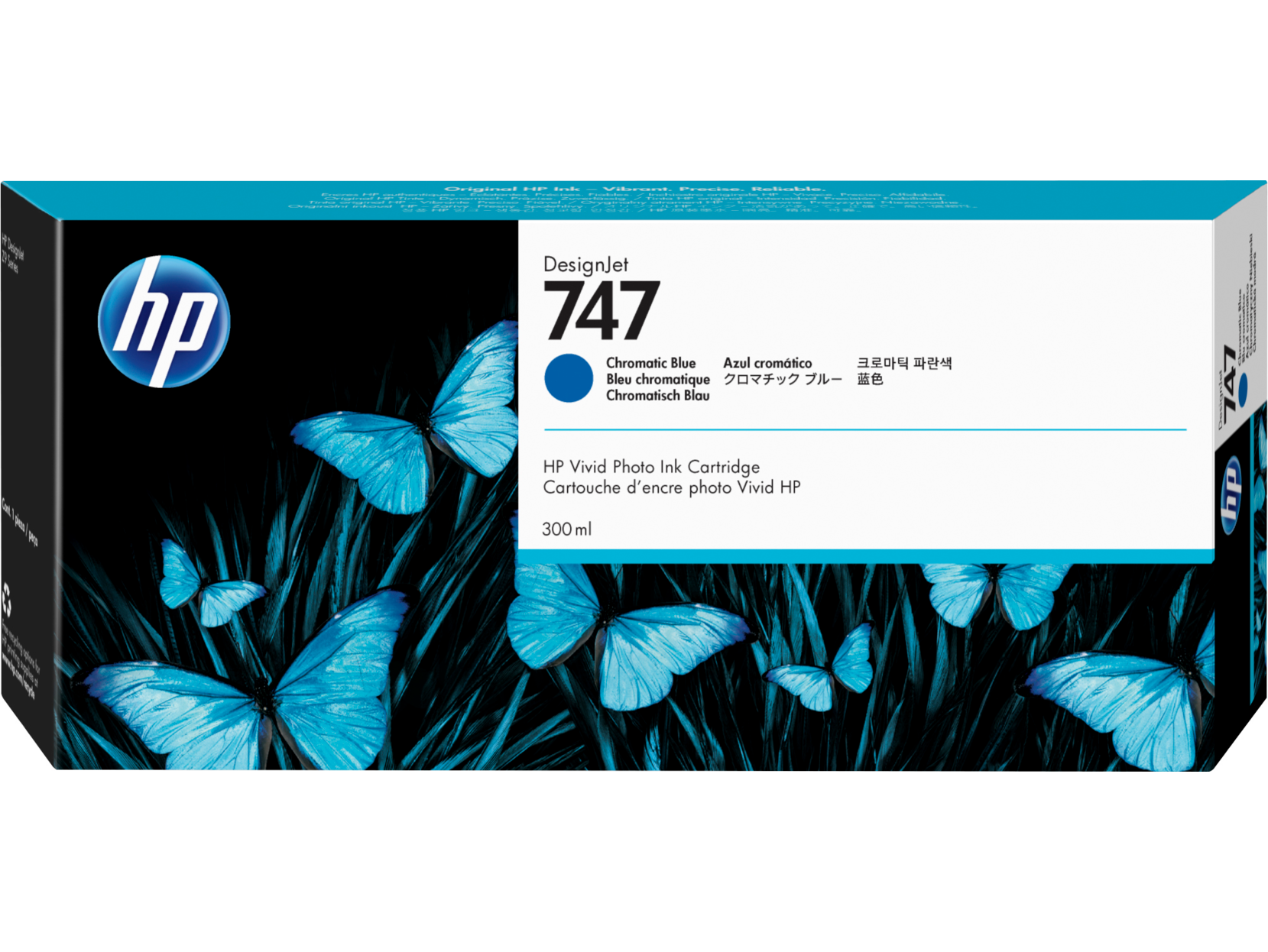 Картридж для печати HP Картридж HP 747 P2V85A вид печати струйный, цвет Хроматический синий, емкость 300мл.