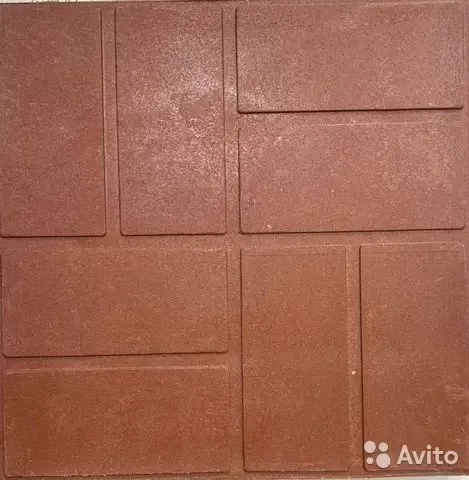 Плитка полимерно-песчаная "8 кирпичей" 330x330x35 мм коричневый