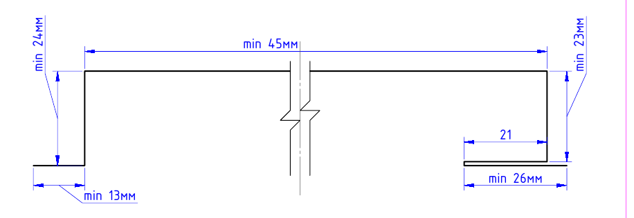 Панель линеарная ПЛ- 100 258 мм