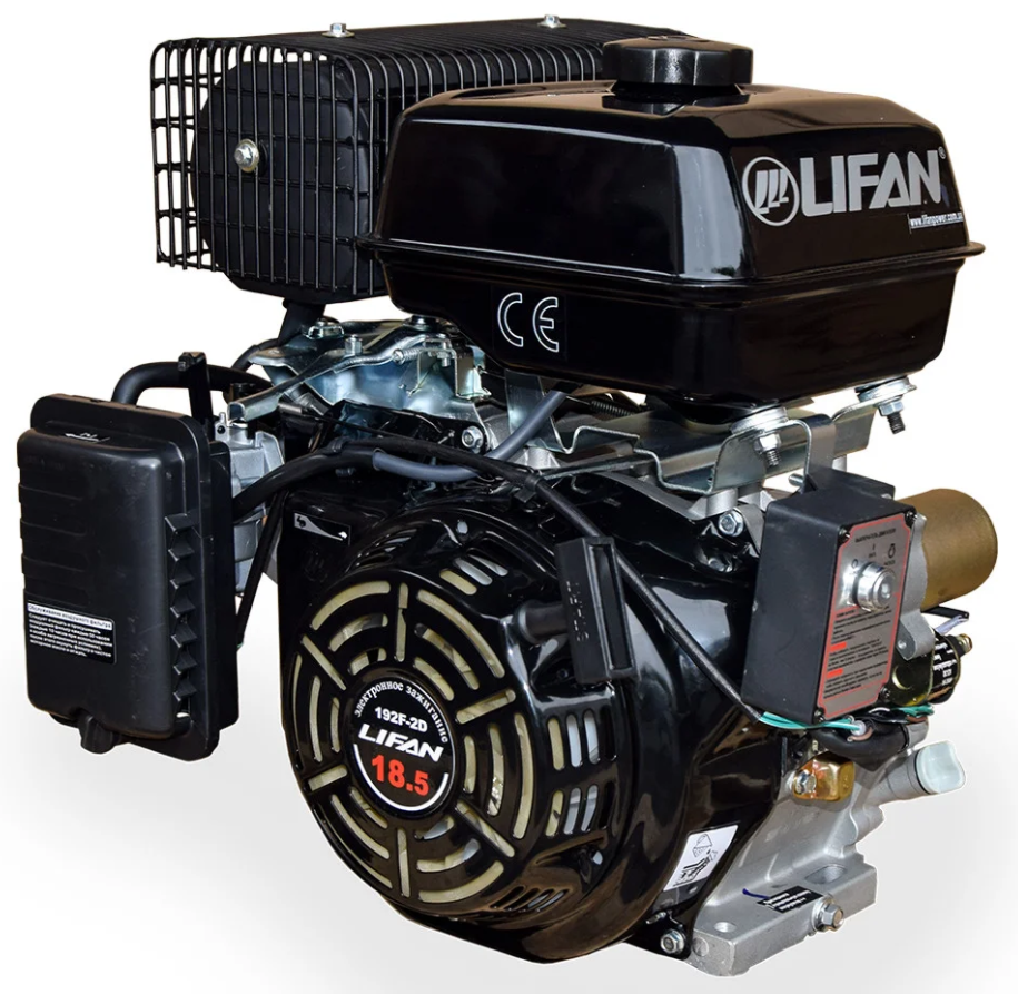 Двигатель бензиновый LIFAN 192F-2D-R 4-такт., (18,5 л.с.эл.стартер+автомат. сцепление, пониж. редуктор)