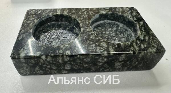 Испаритель для аромамасел в баню из камня Пироксенит, двойной 2