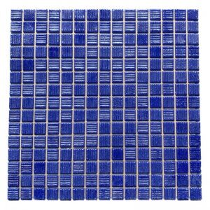 Мозаика стеклянная Aquaviva Cobalt, чип 20 × 20 × 4 мм, лист 327 × 327 мм, цена за 1 м2