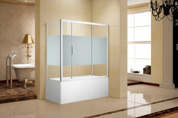 Шторка для ванны Aquanet Practic AE10-B-160H150U-CP, прозрачное стекло (AE10-B-160H150U-CP) Practic AE10-B-160H150U-CP п