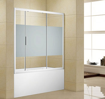 Шторка для ванны Aquanet Practic 175, прозрачное стекло/шелкография (AE10-B-175H150U-CP) Practic 175 прозрачное стекло/ш