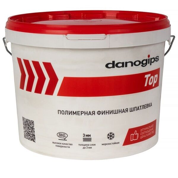 Шпатлевка полимерная Danogips TOP 16,5 кг