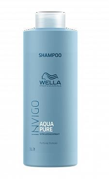 Wella INVIGO Aqua pure Шампунь очищающий с экстратом лотоса 1000 мл.