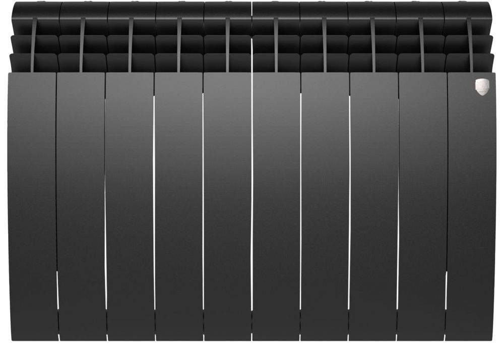 РОЯЛ ТЕРМО Билинер радиатор биметаллический 1" 500/87мм (10 секций) черный / ROYAL THERMO Biliner радиатор биметаллическ