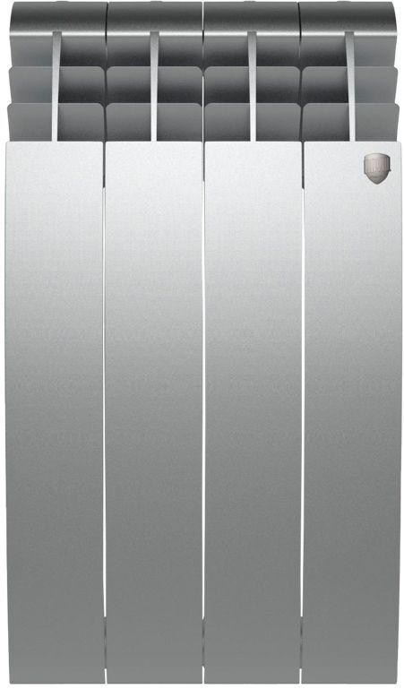РОЯЛ ТЕРМО Билинер радиатор биметаллический 1" 500/87мм (4 секций) серый / ROYAL THERMO Biliner радиатор биметаллический