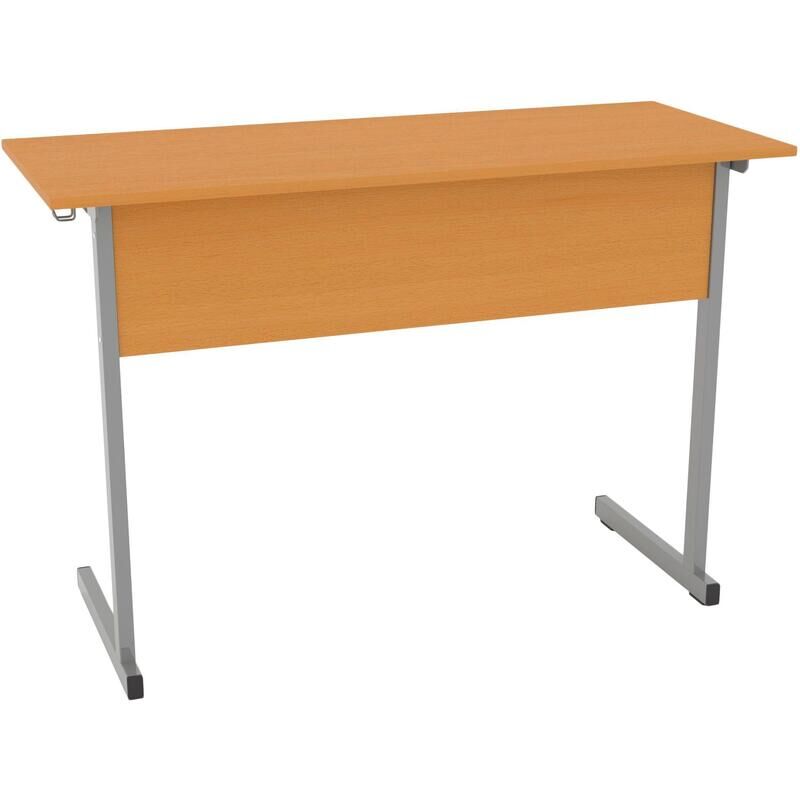 Стол ученический двухместный (бук/серый, рост 6, комплект из 2 штук) NoName