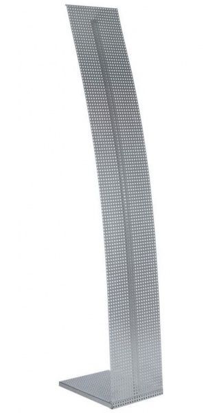 Стойка Парус перфорированная изогнутая, серый металлик, 1600*240 мм