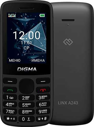 Мобильный телефон Digma Linx A243 черный