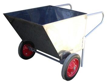 Тележка-рикша 200 л нерж., рама полимерно окрашенная