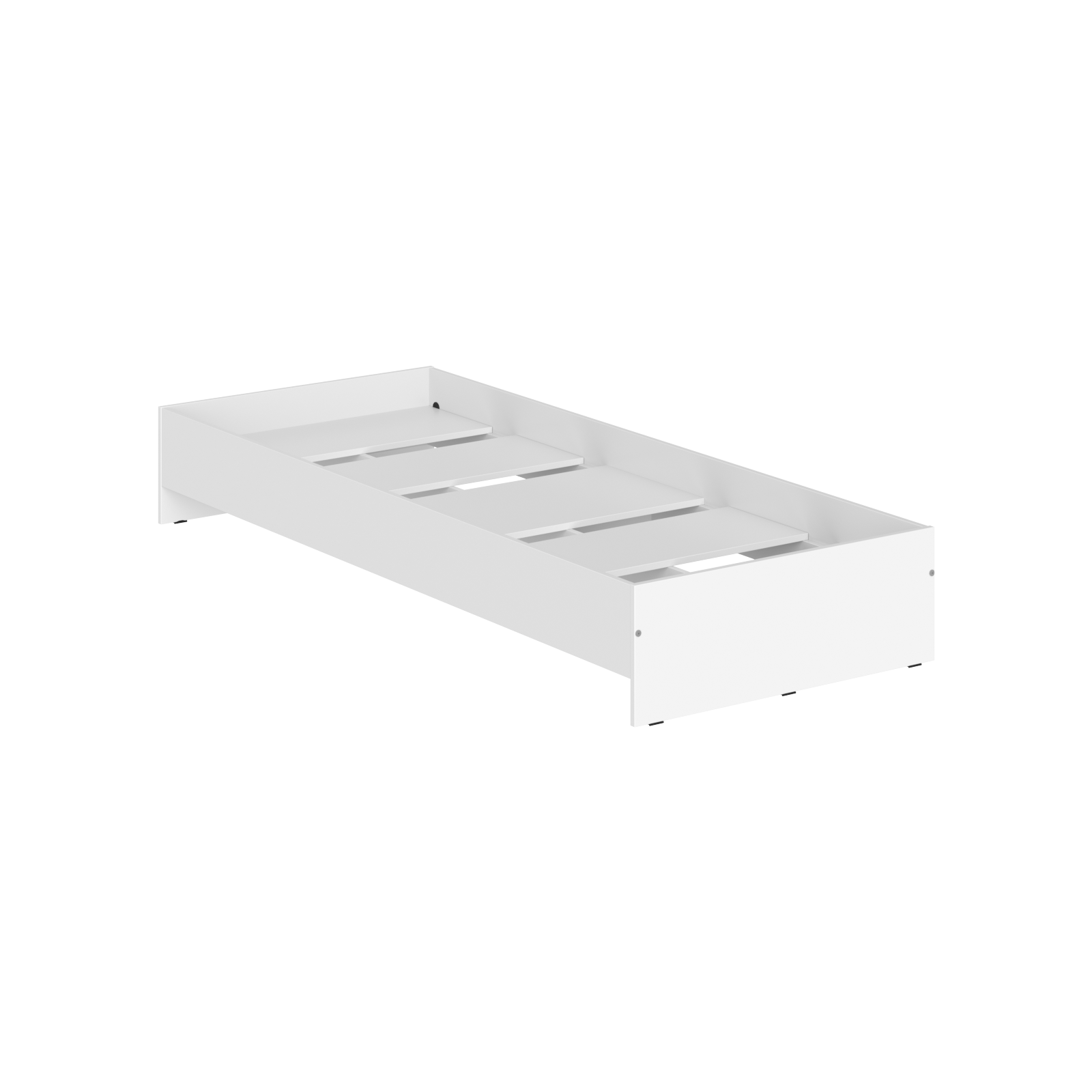 Кровать односпальная без изголовья "Kann" Skyland, (2040х840х300 мм), (арт. KBW 208), Белый ЛДСП