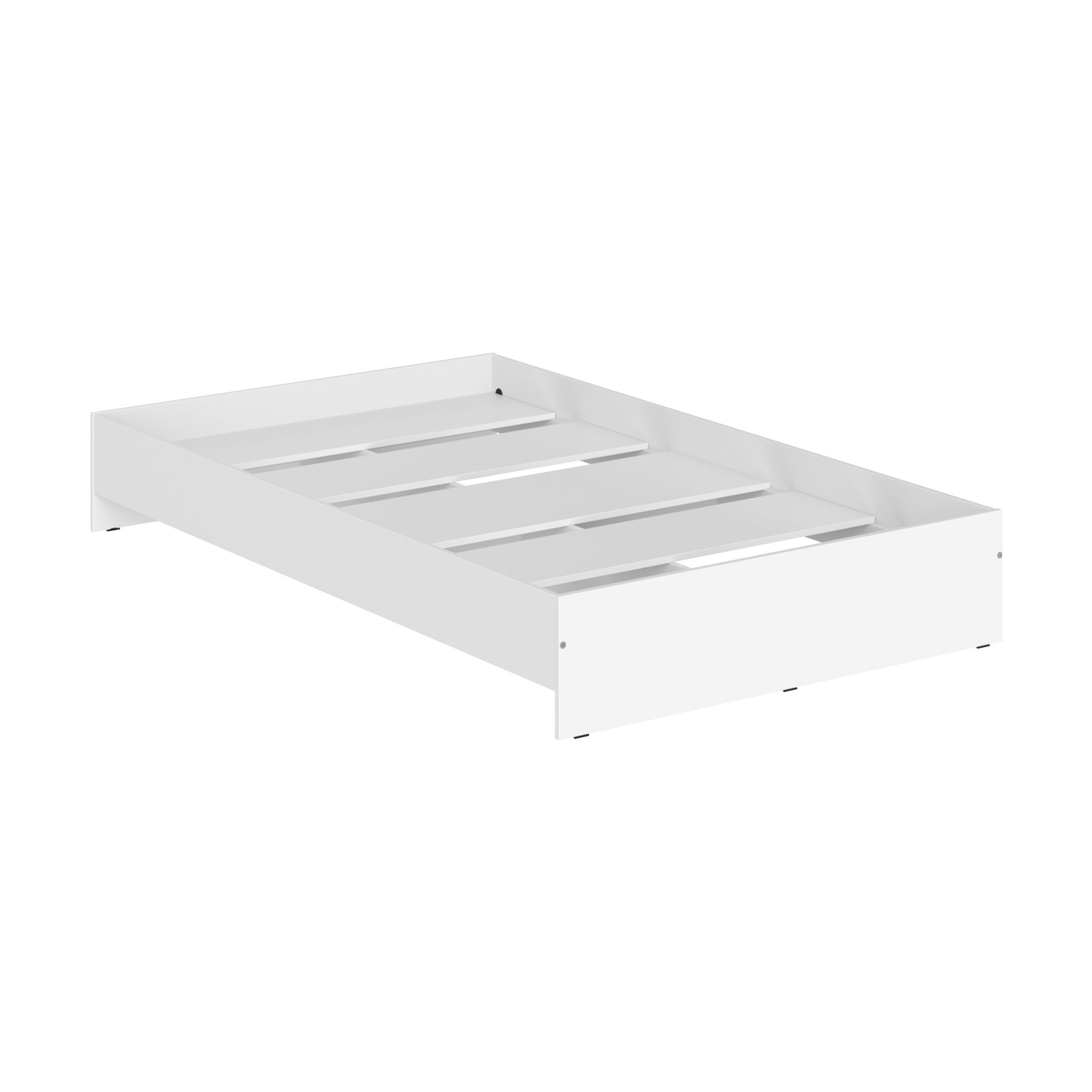 Кровать двухспальная без изголовья "Kann" Skyland, (2040х1240х300 мм), (арт. KBW 2012), Белый ЛДСП
