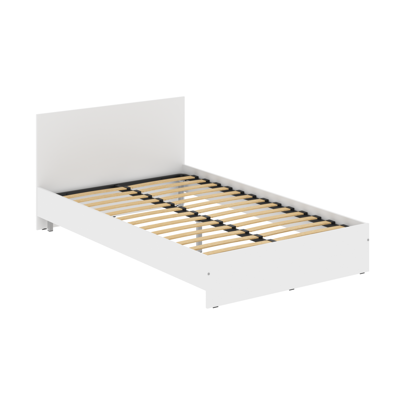 Кровать двухспальная с изголовьем "Kann" Skyland, (2000х1200х800 мм), (арт. KBW 2012.1), Белый