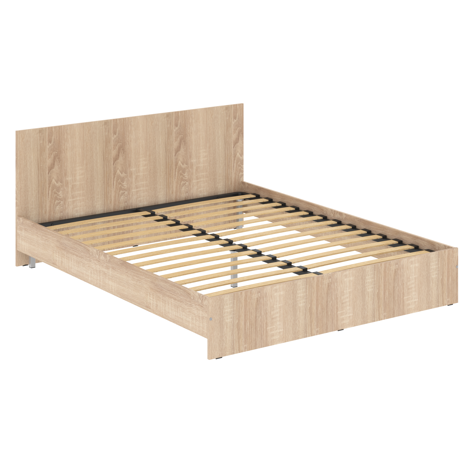 Кровать двухспальная с изголовьем "Kann" Skyland, (2000х1600х800 мм), (арт. KBW 2016.1), Дуб Сонома светлый